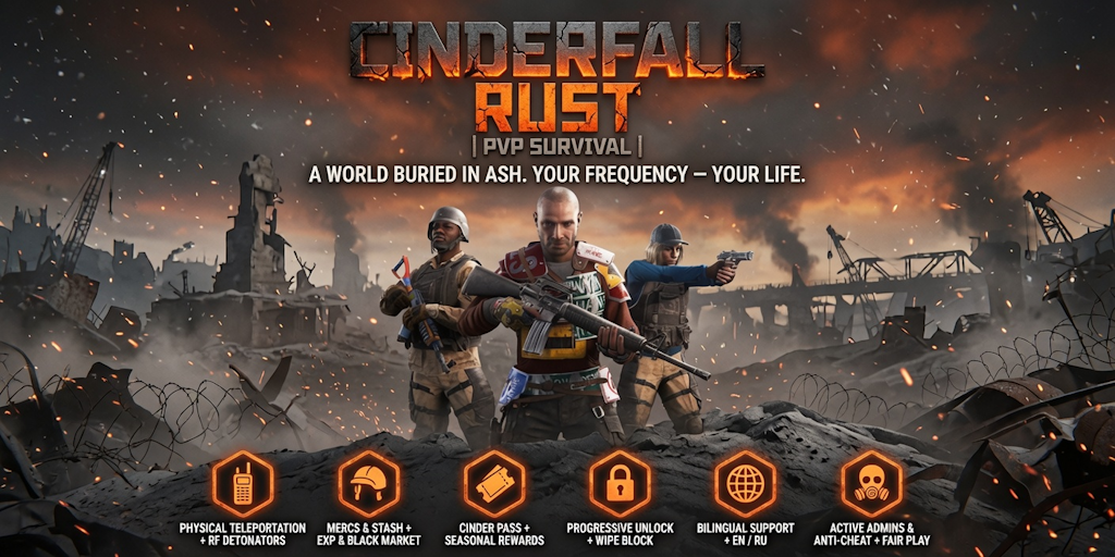 Баннер сервера CINDERFALL X2 NO LIMIT